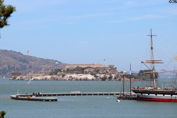 Alcatraz Island, a former prison, now operated as a museum by National Park Service. San Francisco, CA.