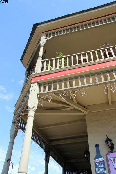 Schlageter Hotel balcony. Mariposa, CA.