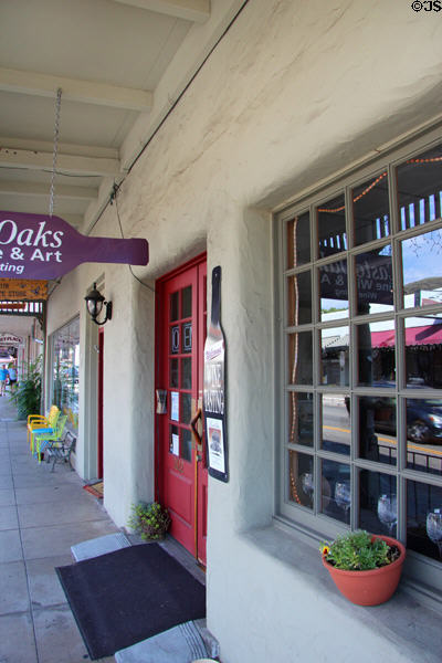 Covered walkway in Mariposa. Mariposa, CA.