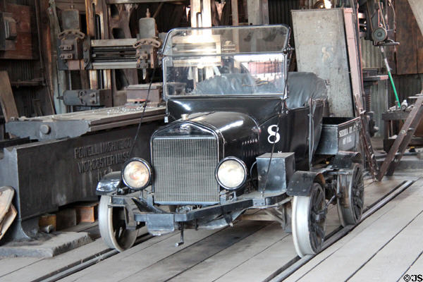 Track maintenance model T truck at Railtown 1897 State Historic Park. Jamestown, CA.