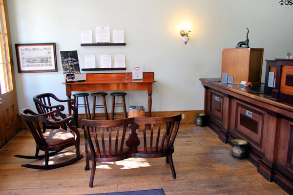 Interior of Umpqua Bank at Columbia State Historic Park. Columbia, CA.