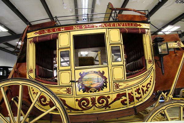 Downing & Sons Concord coach at Angels Camp Museum. Angels Camp, CA.