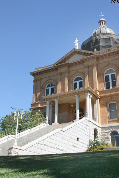 Stairway leading up to Placer County Courthouse (1898). Auburn, CA.