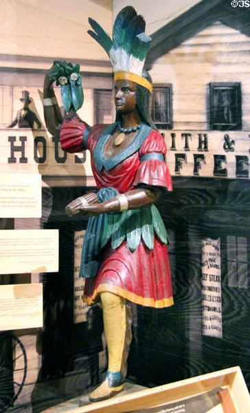 Cigar store Indian (1860s) at Oakland Museum of California. Oakland, CA.