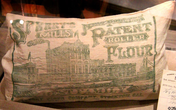 Sperry's Mills of Stockton flour sack at Oakland Museum of California. Oakland, CA.