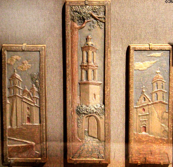 Decorative tiles became popular in California after 1915 at Oakland Museum of California. Oakland, CA.