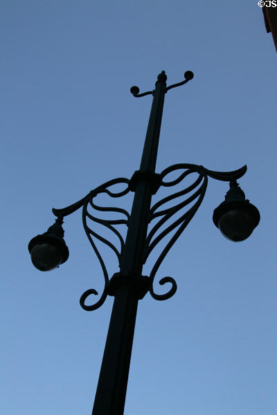 Lampstand outside Market Center building on 17th Street. Denver, CO.