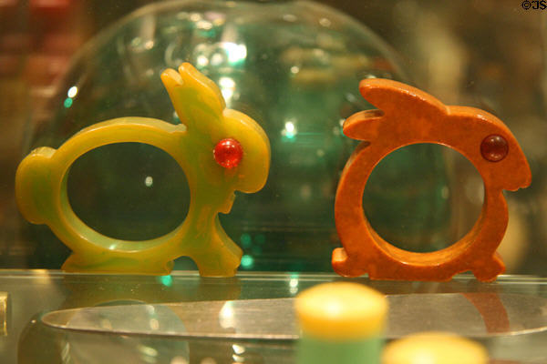 Bakelite napkin holder rabbits (1940-50s) at Kirkland Museum. Denver, CO.