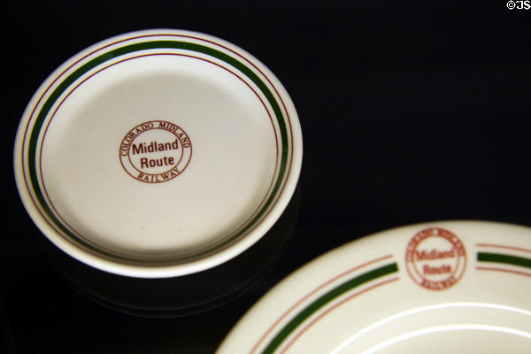 Colorado Midland Railway dinner plate at Colorado Railroad Museum. CO.
