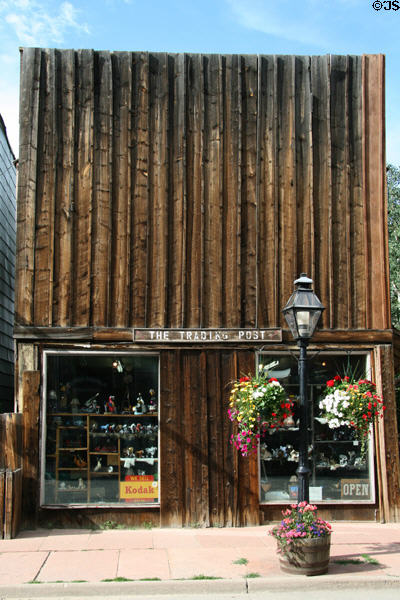 Board & Batten Trading Post building on 6th Street. Georgetown, CO.
