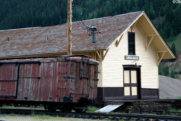 Durango & Silverton Railroad Silverton station. Silverton, CO.