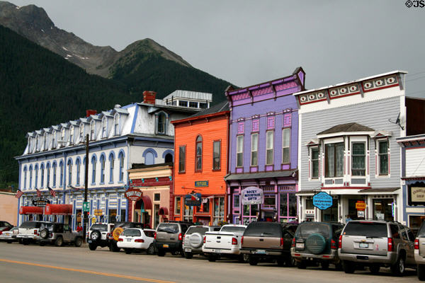 Victorian commercial streetscape in 1200 block of Greene St. Silverton, CO.