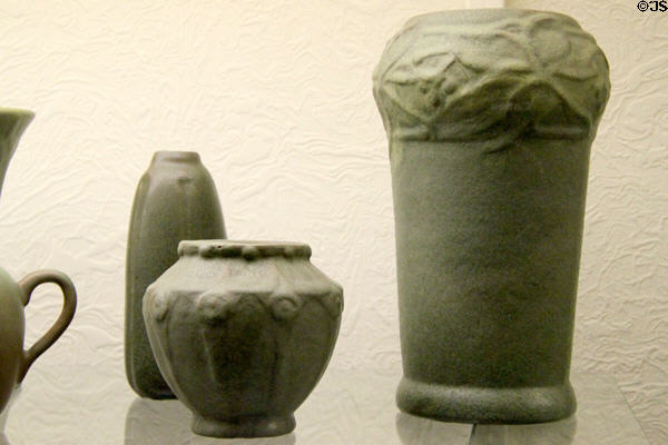 Ceramic vases by Van Briggle Pottery at Colorado Springs Pioneers Museum. Colorado Springs, CO.