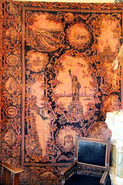Carpet with American symbols at Miramont Castle. Manitou Springs, CO.