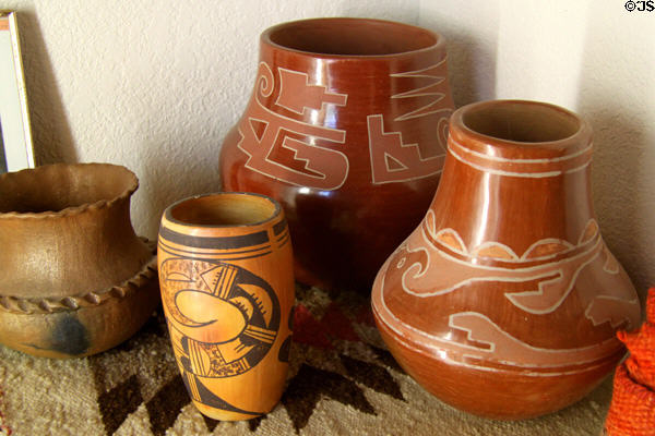 Native American art pottery at Miramont Castle. Manitou Springs, CO.