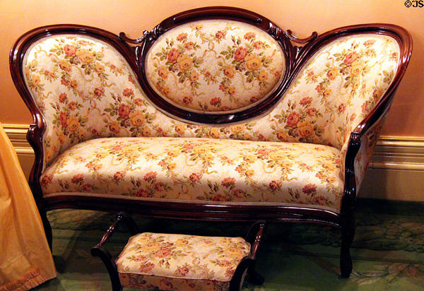 Settee at Rosemount House Museum. Pueblo, CO.