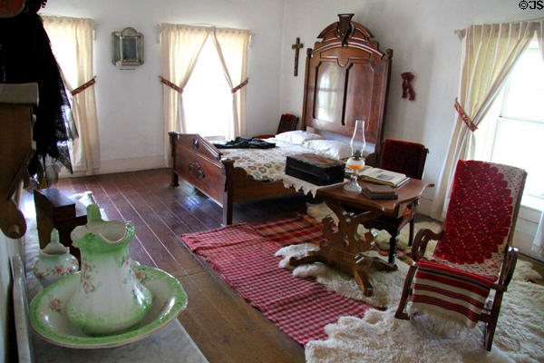 Bedroom at Baca Adobe House. Trinidad, CO.