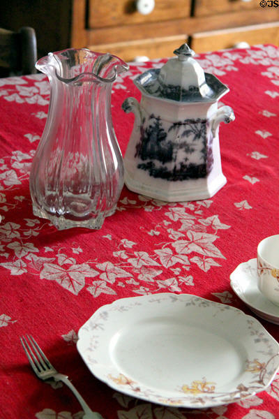 Spooner & sugar bowl at Baca Adobe House. Trinidad, CO.