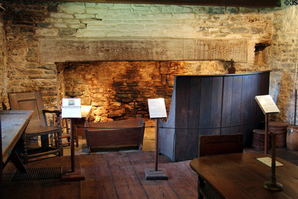 Fireplace at Henry Whitfield State Museum. Guilford, CT.