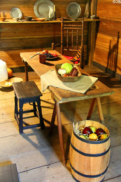 Trestle table & stool at Stanley-Whitman House. Farmington, CT.