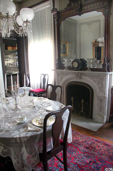 Dining room at Isham-Terry House Museum. Hartford, CT.