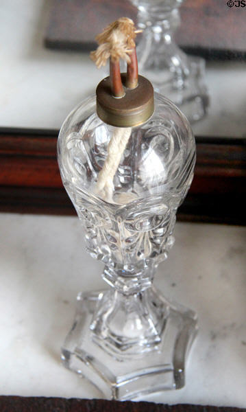 Whale oil lamp at Isham-Terry House Museum. Hartford, CT.