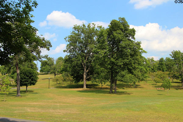 Park setting of New Britain Museum of American Art. New Britain, CT.