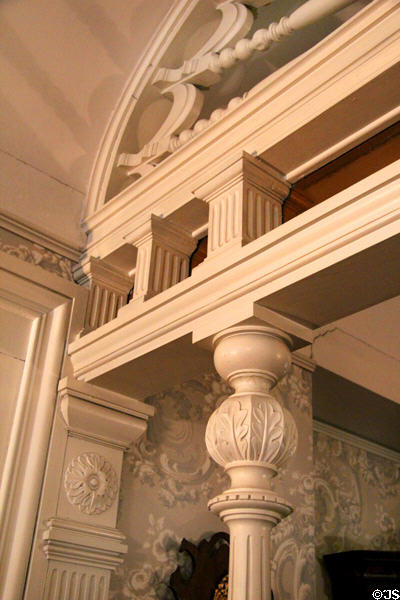 Details of hallway woodwork at Hurlbut-Dunham House. Wethersfield, CT.