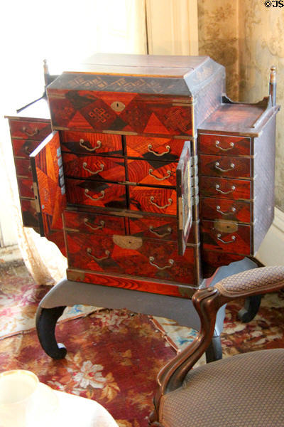 Inlaid cabinet at Hurlbut-Dunham House. Wethersfield, CT.