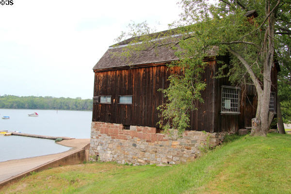 Cove Warehouse on Wethersfield Cove now a museum of Wethersfield's maritime trade (1650-1830). Wethersfield, CT.