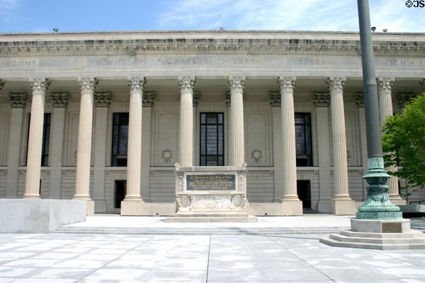 War memorial exterior wall of University Commons. New Haven, CT.