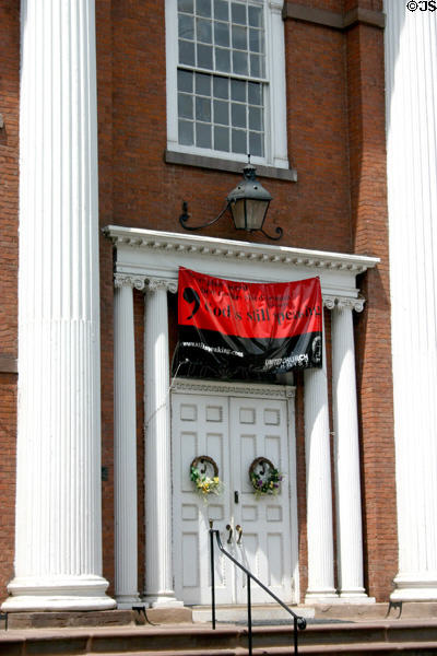 Entrance columns of North Church. New Haven, CT.