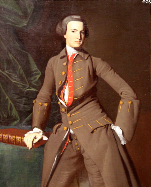 Benjamin Pickman portrait (c1758-61) by John Singleton Copley at Yale University Art Gallery. New Haven, CT.