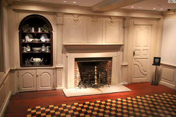 Rowley House room (c1770) from Gilead, CT at Yale University Art Gallery. New Haven, CT.
