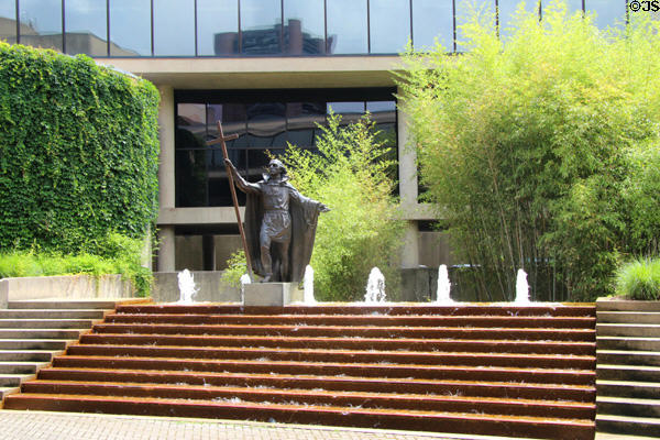 Courtyard of Knights of Columbus Museum. New Haven, CT.
