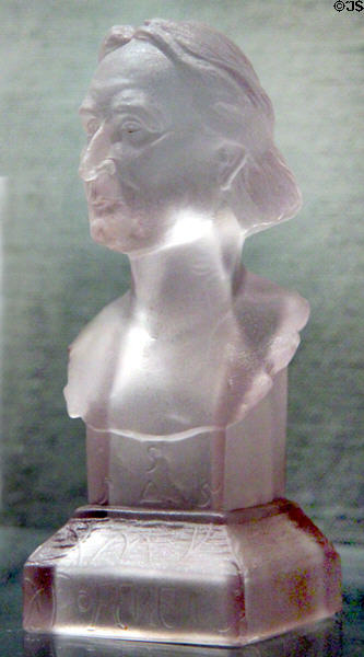 Glass bust of Columbus (1893) at Knights of Columbus Museum. New Haven, CT.