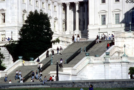 Capitol Building steps. Washington, DC.