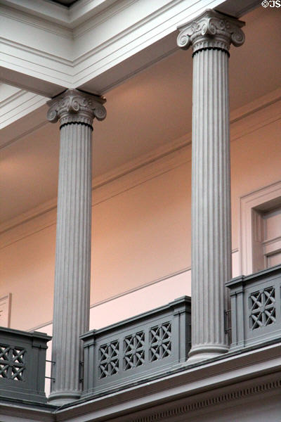 Interior balcony in Corcoran Gallery of Art. Washington, DC.
