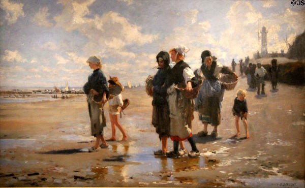 Setting Out to Fish painting (1878) by John Singer Sargent at Corcoran Gallery of Art. Washington, DC.
