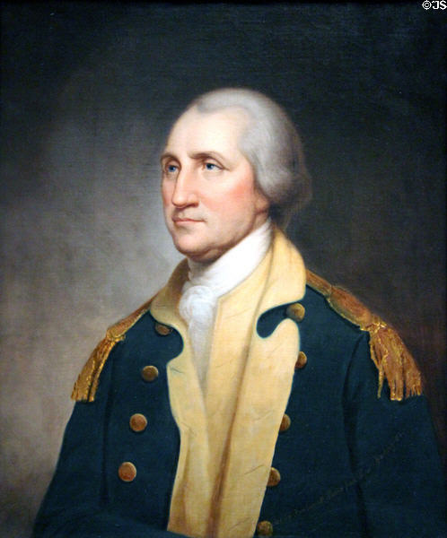 George Washington portrait (1859) by Rembrandt Peale at National Gallery of Art. Washington, DC.