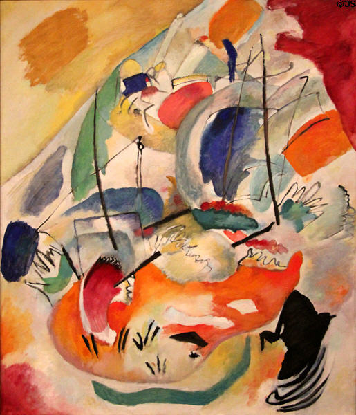 Improvisation 31 (Sea Battle) painting (1913) by Wassily Kandinsky at National Gallery of Art. Washington, DC.
