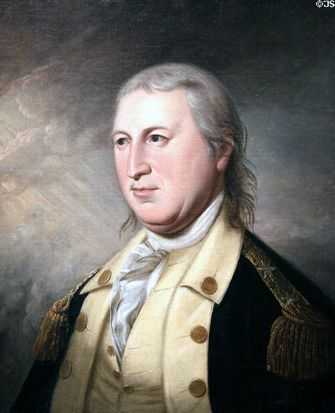 Horatio Gates, Revolutionary leader painting (c1782) by James Peale after Charles Willson Peale at National Portrait Gallery. Washington, DC.