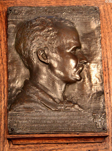 Charles McKim, architect bronze relief (1878) by Augustus Saint-Gaudens at National Portrait Gallery. Washington, DC.