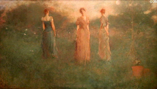 In the Garden painting (1892-4) by Thomas Wilmer Dewing at Smithsonian American Art Museum. Washington, DC.