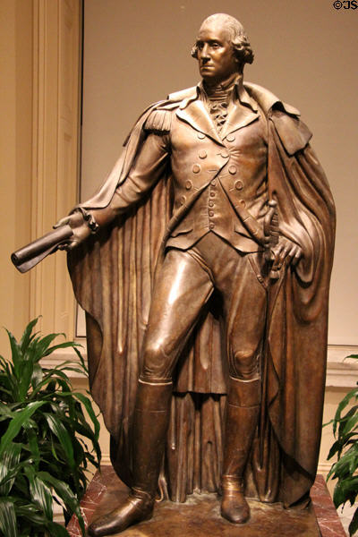 George Washington Resigning His Commission plaster sculpture (c1841) by Ferdinand Pettrich at National Portrait Gallery. Washington, DC.