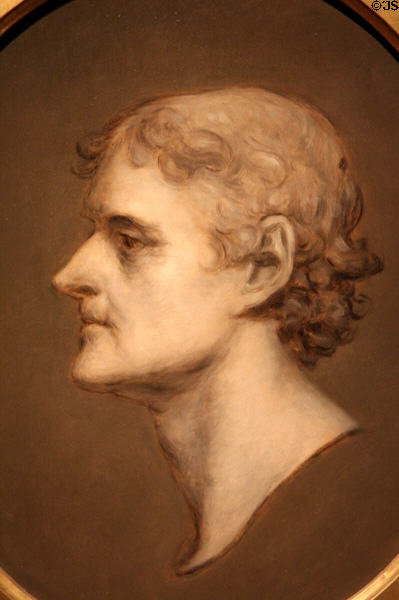 Thomas Jefferson portrait (1836) by Charles Bird King after Gilbert Stuart at National Portrait Gallery. Washington, DC.
