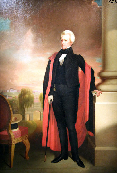 Andrew Jackson portrait (c1817) by Ralph E.W. Earl at Smithsonian American Art Museum. Washington, DC.