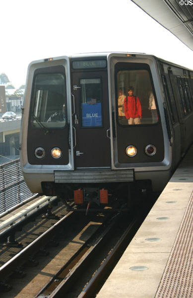 Metro train front end. Washington, DC.