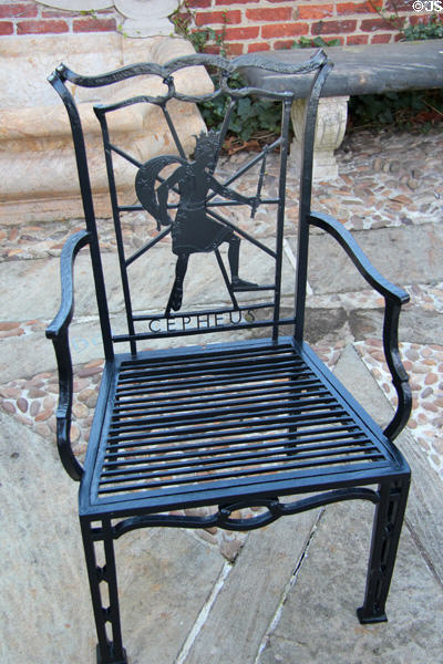 Cepheus constellation Garden chair in Star Garden at Dumbarton Oaks. Washington, DC.