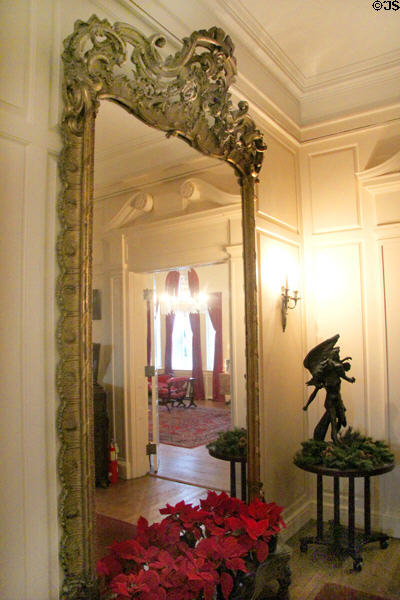 Hall mirror purchased by President Buchanan for Executive Mansion & sold off by President Lincoln at Woodrow Wilson House. Washington, DC.